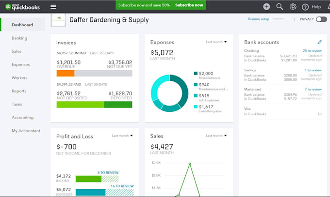 setup quickbooks online for your organization