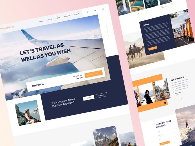 Design High Converting Traveling Landing Page Or Website By Iammohidul