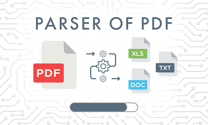 develop a parser of PDF and output as xls, csv or xml