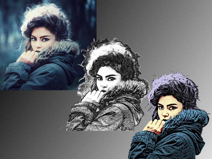 Transform Photo To Cool Pencil Drawing Plus Cartoon Style By