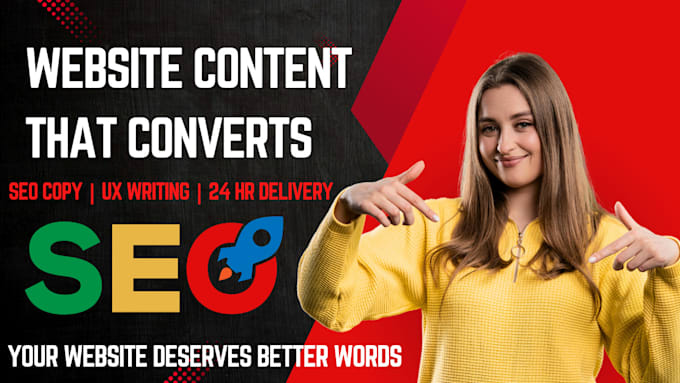 write SEO website content and UX copy for apps and landing pages