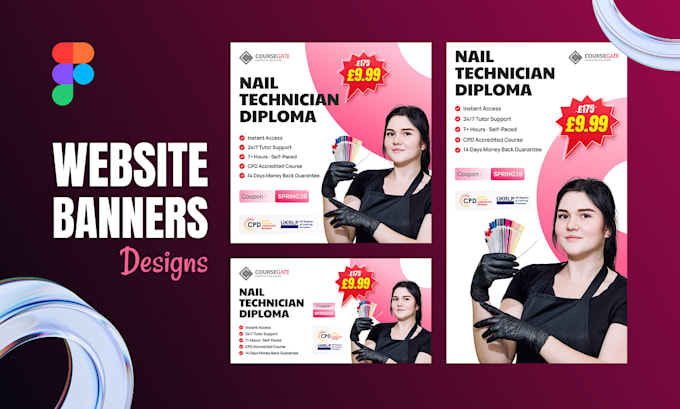 design website hero, header banner, static ads, ecommerce ad