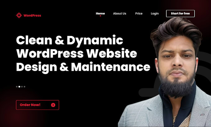 design a clean, dynamic, and responsive wordpress website