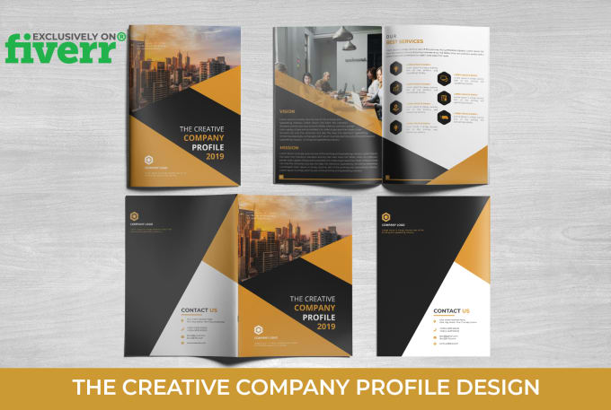 Design Professional Company Profile Or Business Brochure By Designapj,Black And White Bathroom Designs