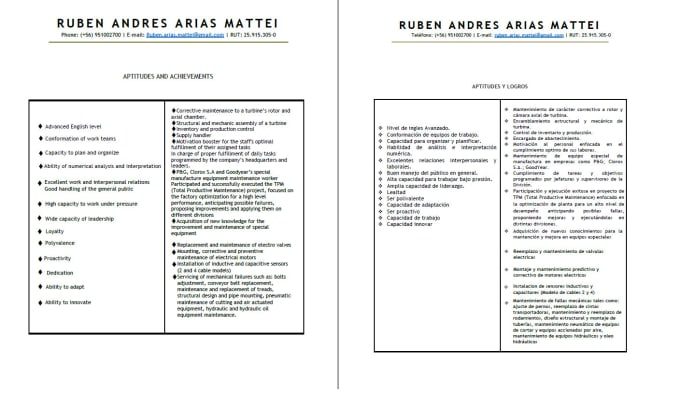 Translate Your Resume To Spanish By Gustavo Ventura