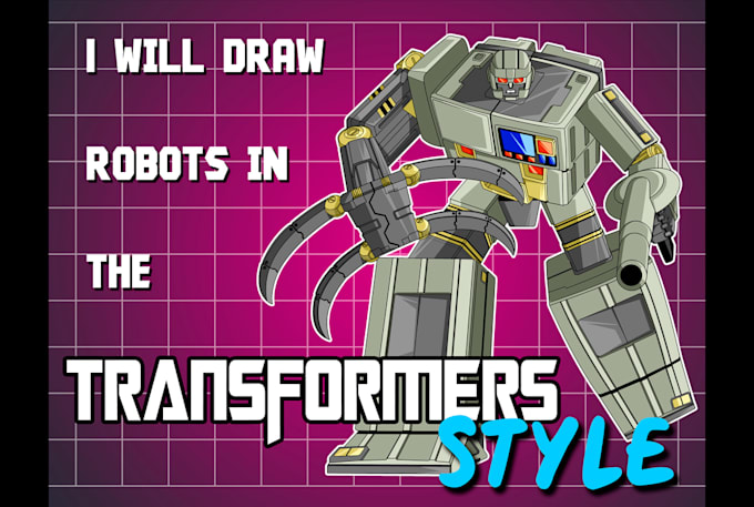 draw robots in the transformers style