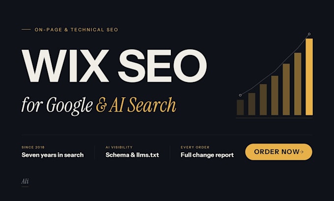 do on page and technical wix SEO for google and ai search