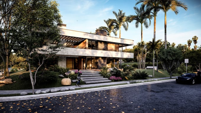 I will make awesome architectural exterior interior design 3d renders