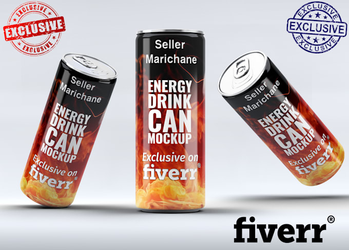 do 7 Energy Drink Can Mockup