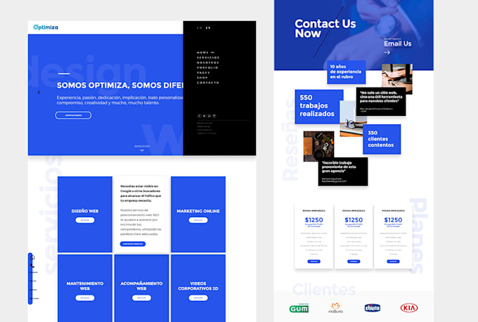create a ui ux website design