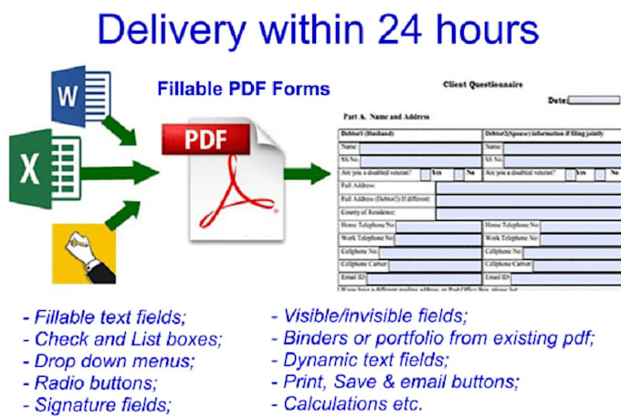 design your PDF form and make it fillable proffesionaly