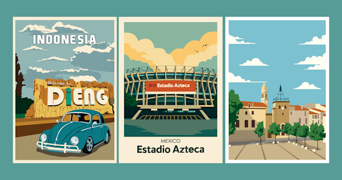 make a vintage or retro poster with an amazing design