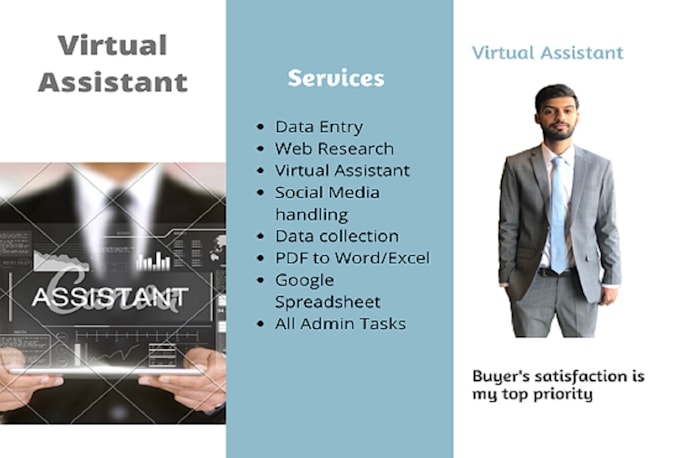 be expert data entry and virtual assistant services provider