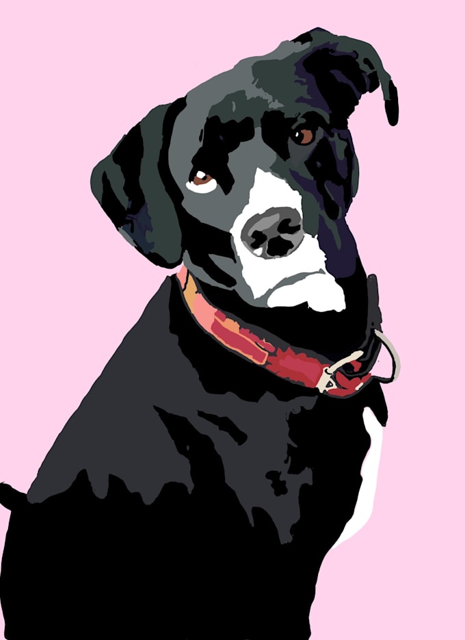 Make a digital pop art print of your pet by Puptraitsbypark Fiverr