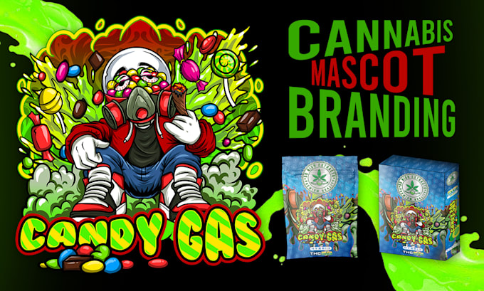 create custom cannabis mascot logo and strain illustration