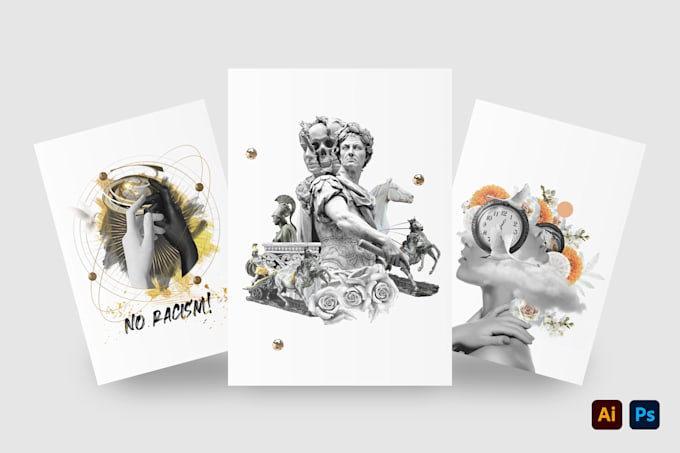 crate ai collage design artistic for your project