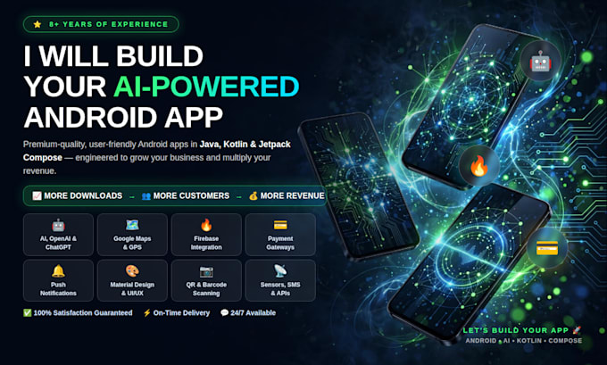 do android application, ai mobile app as android developer