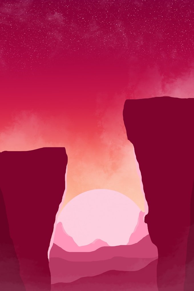 create beautiful 2d vector landscapes