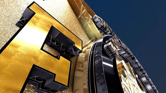 create metallic 3d logo animation video