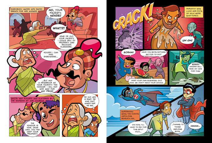 create delightful cartoony comic pages