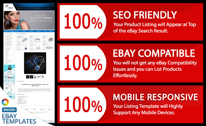 design ebay product listing template and ebay store with SEO