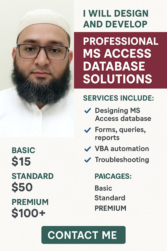 design and develop professional ms access database solutions