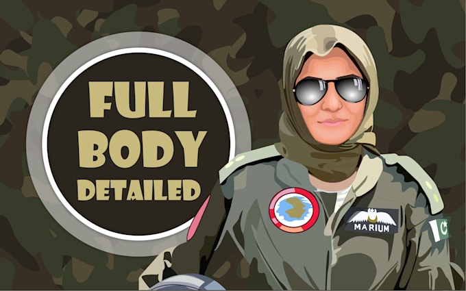 draw realistic vector portrait for you