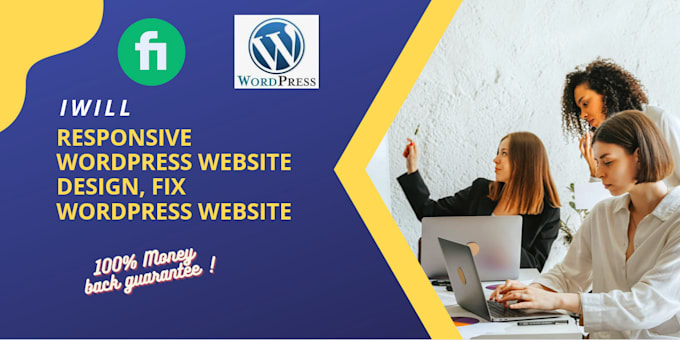 create modern responsive wordpress website and also resolve issues