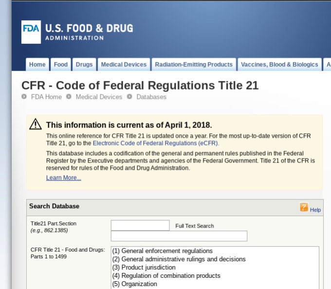 fda food regulations