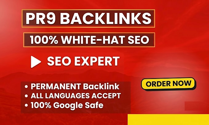give you white hat link building SEO manual pr9 backlinks