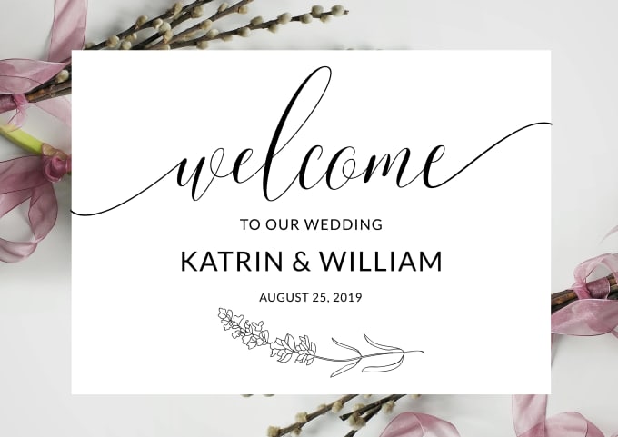 Create Wedding Welcome Sign Template By Madelyne777