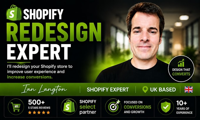 redesign your shopify store to be a modern and professional ecommerce website