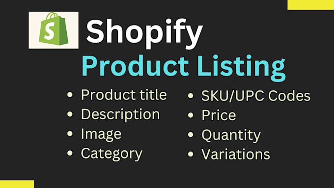 do shopify listing, shopify upload, product listing