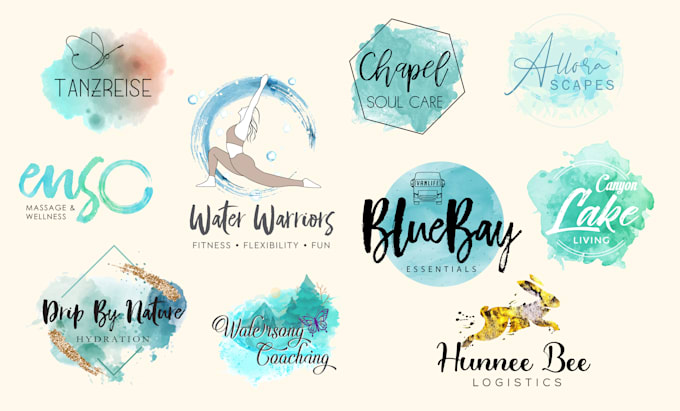 design a watercolor logo
