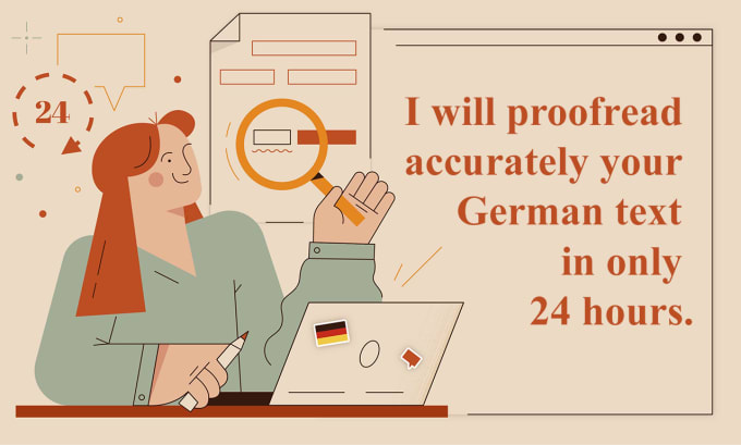 proofread accurately your german text in only 24 hours