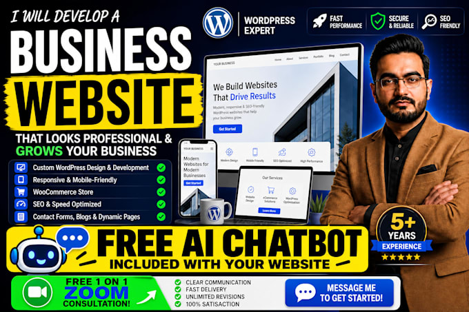 develop a business website for your business