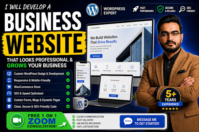 develop a business website for your business