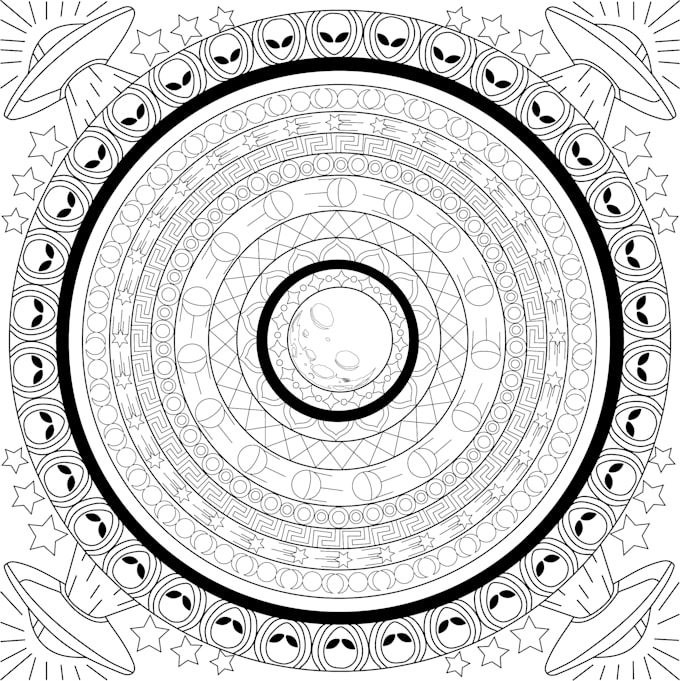 Create A Custom Themed Mandala Coloring Page By Lollisgraphics