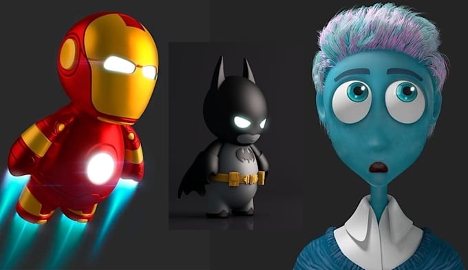 Create 3d Character Cartoon Modeling Texturing And Render By