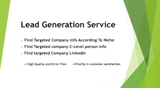 do lead generation and web research work