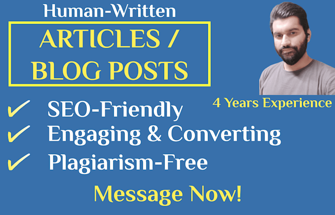 do SEO article writing or blog post writing
