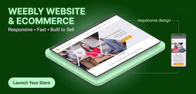 design a responsive weebly website or weebly ecommerce store