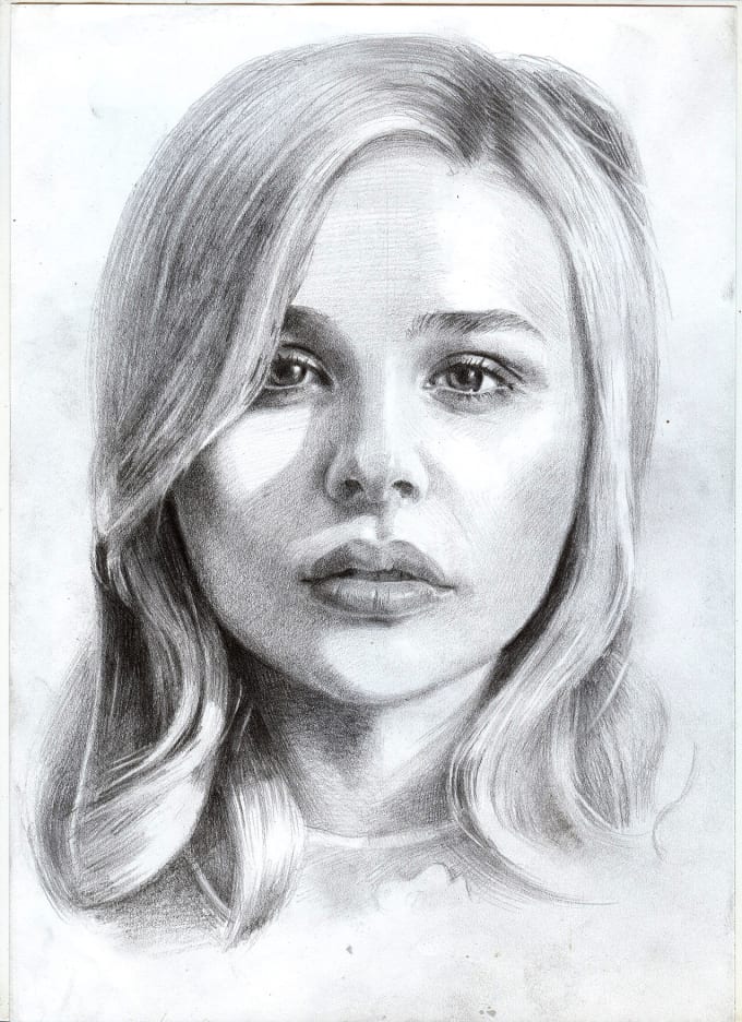Draw realistic pencil sketch portrait from a photo by Nastek Fiverr