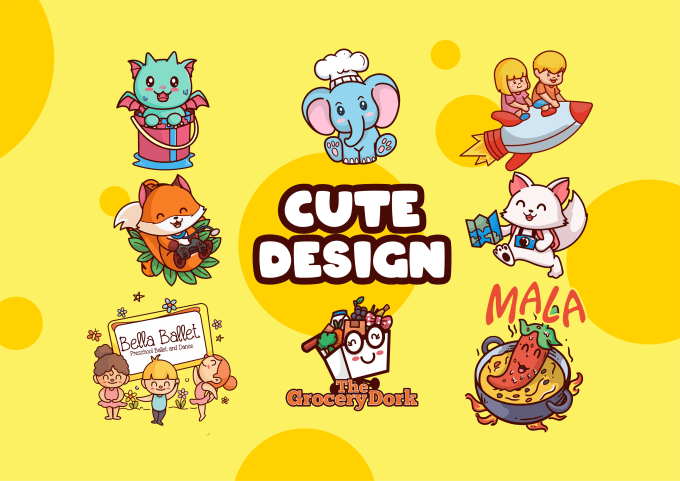 Create cute mascot design logo by Rukevector | Fiverr