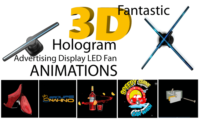 Create 3d animations for hologram fan by Phidahussain | Fiverr