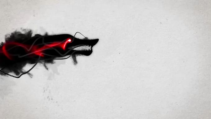 create amazing ink dragon logo intro