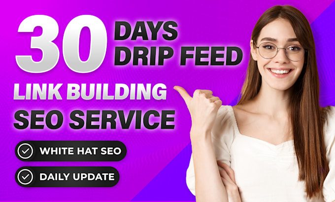do 30 days drip feed monthly SEO link building service