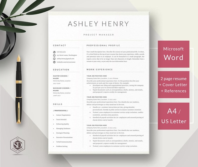 Create an exceptional resume that stands out by ...