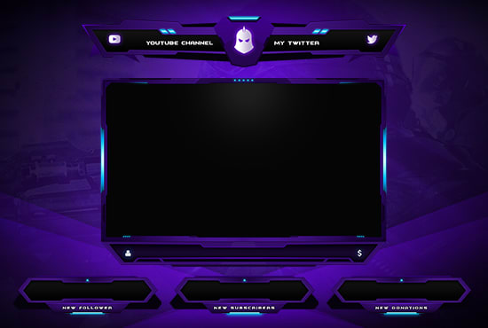 Twitch overlay pack for your stream by Oxxygasuya | Fiverr