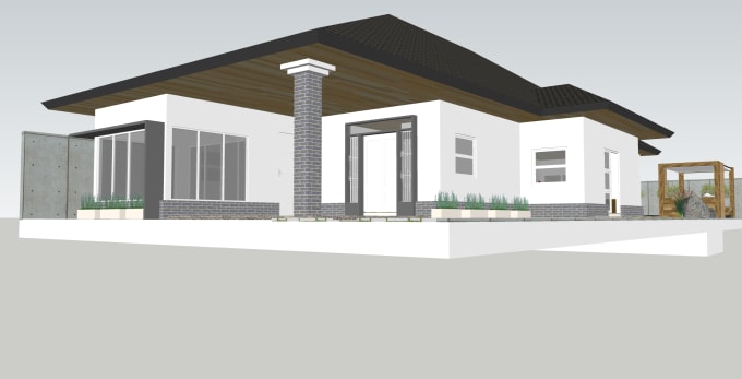 Create 3d Sketch Up Drawing And 2d Autocad Floor Plans By